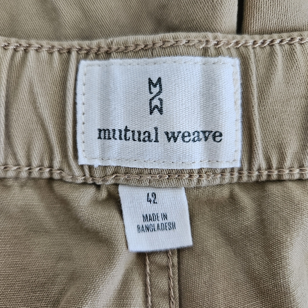 Lot of 2 Mens Shorts Sz 42 Chino Board Short Khaki Brown Mutual Weave NWT casual - Picture 15 of 16